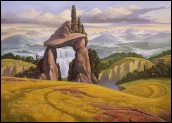 Stefan Ambs, Landschaft mit Wasserfall